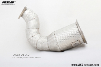 All SS304 /Cat Downpipe With Heat Shield